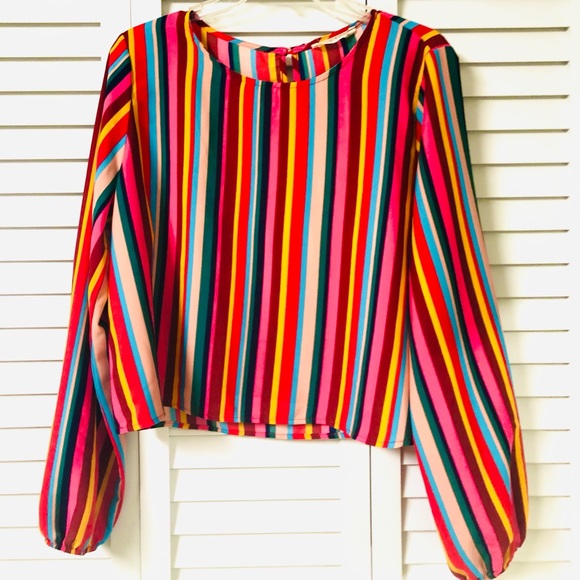 🍑Peach Love (California) Multicolor Top. Size:Large - Picture 3 of 6